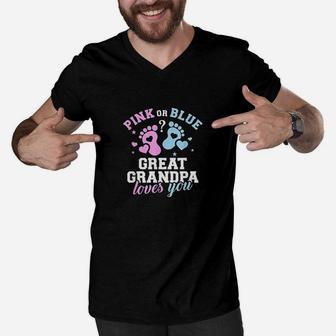 Gender Reveal Great Grandpa Men V-Neck Tshirt | Crazezy DE