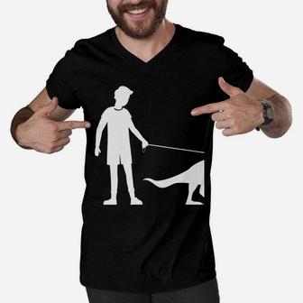 German Shepherd Dad Trex Dinosaur Owners Funny Gsd Men V-Neck Tshirt | Crazezy