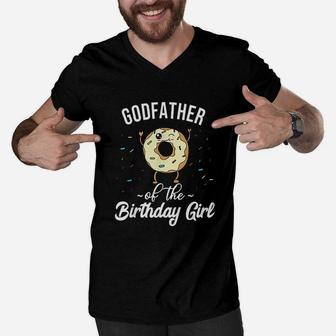 Godfather Of The Birthday Girl Men V-Neck Tshirt | Crazezy UK