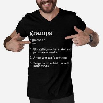 Gramps Definition T Shirt - Funny Father's Day Gift Tee Men V-Neck Tshirt | Crazezy AU