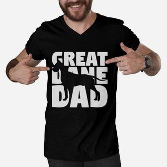 Great Dane Dad Dog Father Great Dane Men V-Neck Tshirt | Crazezy AU