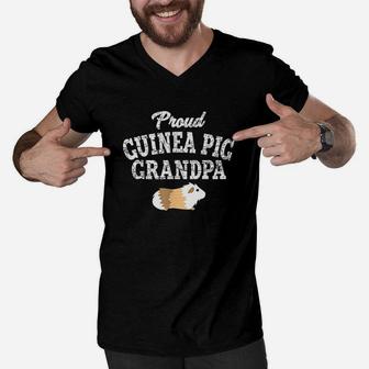 Guinea Pig Grandpa Men V-Neck Tshirt | Crazezy