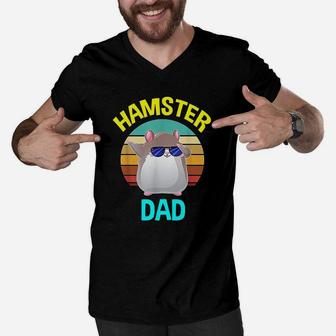 Hamster Dad Men V-Neck Tshirt | Crazezy DE