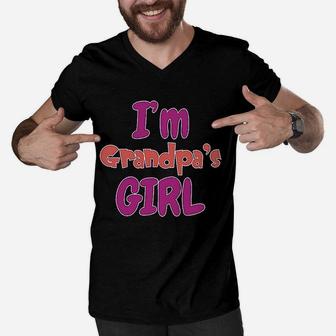Im Grandpas Girl Grandmother Grandma Boy N Girl Clothes Men V-Neck Tshirt | Crazezy UK