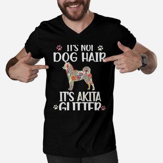 It's Not Dog Hair | Akita Mom Akita Dad Akita Inu Lover Sweatshirt Men V-Neck Tshirt | Crazezy CA