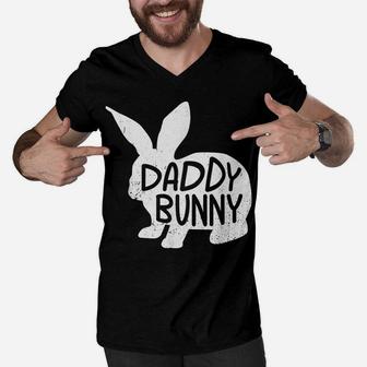 Mens Daddy Bunny Matching Father Dad Papa Men Easter Day Men V-Neck Tshirt | Crazezy DE