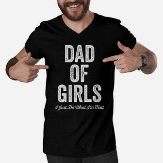 Mens Funny Father Dad Joke Gag Mens Apparel Daddy Humor Girl Dad Men V-Neck Tshirt | Crazezy UK