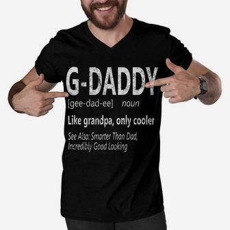 Mens G-Daddy Like Grandpa Only Cooler Tshirt Gramps Gift Men V-Neck Tshirt | Crazezy AU
