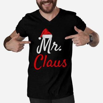 Mr Claus Shirt - Christmas Gift For Husband Men Him Dad Men V-Neck Tshirt | Crazezy
