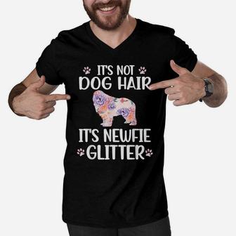 Not Dog Hair | Newfoundland Dog Owner Newfie Mom Newfie Dad Men V-Neck Tshirt | Crazezy