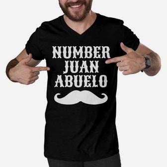 Number Juan Abuelo Spanish T-shirt Mexican Best Dad Gifts Men V-Neck Tshirt - Thegiftio UK
