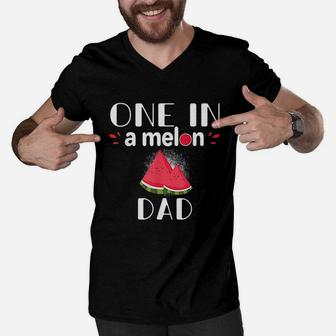 One In A Melon Dad Men V-Neck Tshirt | Crazezy