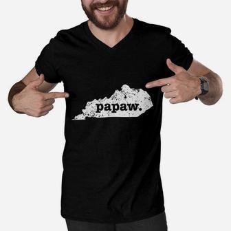 Papaw Kentucky Coolest Grandpa Men V-Neck Tshirt | Crazezy CA