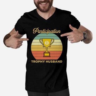 Participation Trophy Husband Gift For Valentine Happy Valentines Day Men V-Neck Tshirt - Seseable