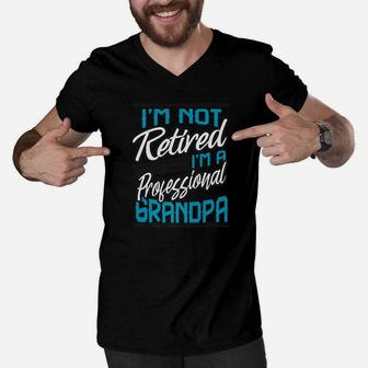 Retirement Funny Gift Dad Professional Grandpa Coworker Gift Premium Men V-Neck Tshirt - Thegiftio UK