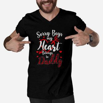 Sorry Boys My Heart Belongs To Daddy Men V-Neck Tshirt | Crazezy DE
