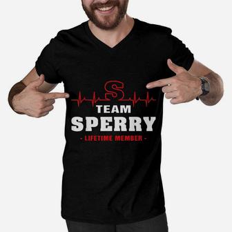 Team Sperry lifetime member Proud Family Surname Sperry Men V-Neck Tshirt - Seseable