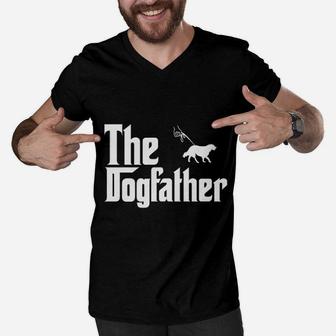 The Dogfather Men V-Neck Tshirt | Crazezy