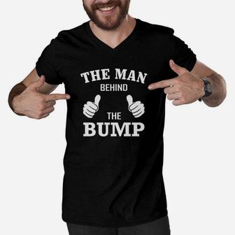 The Man Behind The Fatherhood Men V-Neck Tshirt | Crazezy UK