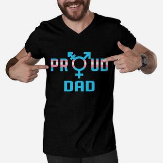 Transgender Dad Trans Proud Lgbt 2020 Men V-Neck Tshirt - Thegiftio UK