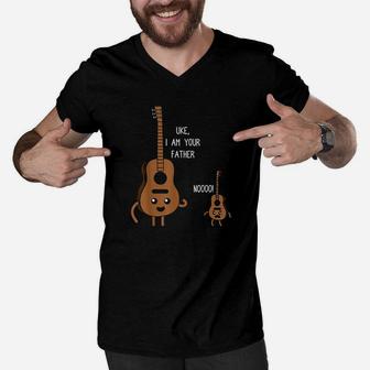 Uke I Am Your Father Funny Ukulele Banjo Guitar Player Gift Men V-Neck Tshirt | Crazezy DE