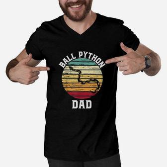 Vintage Ball Python Dad Pet Snake Men V-Neck Tshirt | Crazezy DE