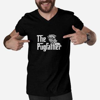 Wild Bobby The Pugfather Funny Godfather Movie Men V-Neck Tshirt | Crazezy CA