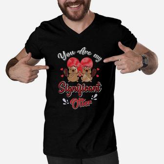You Are My Significant Otter Happy Valentines Day Men V-Neck Tshirt