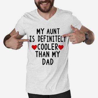 Acwssit Aunt Cool Than Dad Baby Boy Clothes Men V-Neck Tshirt | Crazezy DE