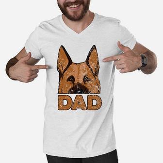 Best German Shepherd Dad Ever For German Shepherd Dad Men V-Neck Tshirt | Crazezy DE