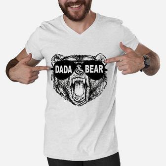 Cool Dada Bear Gift For Father Day Men V-Neck Tshirt | Crazezy