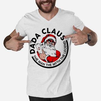 Dada Claus Christmas - The Man The Myth The Legend Men V-Neck Tshirt | Crazezy UK
