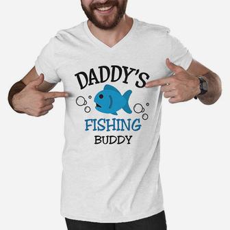 Daddys Dad Father Fishing Buddy Style B Fathers Day Men V-Neck Tshirt | Crazezy AU
