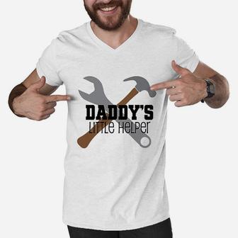 Daddys Little Helper Tool Set Men V-Neck Tshirt | Crazezy
