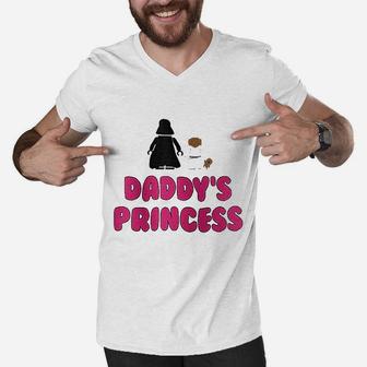 Daddys Princess Men V-Neck Tshirt | Crazezy UK