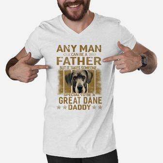 Dogs 365 Great Dane Dog Daddy Dad Gift For Men Men V-Neck Tshirt | Crazezy