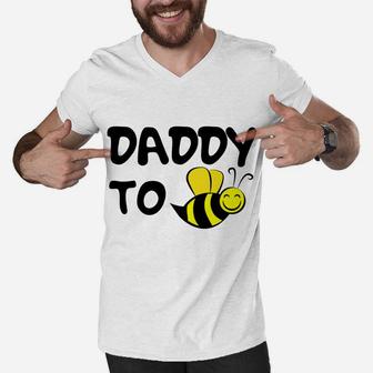 Funny Daddy To Be Promoted To Dad Soon To Be Father's Day Men V-Neck Tshirt | Crazezy AU