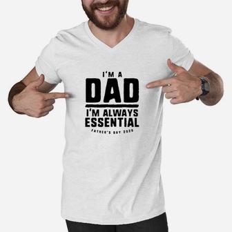Funny Gifts For Dad Jokes Daddy Graphic Men V-Neck Tshirt | Crazezy