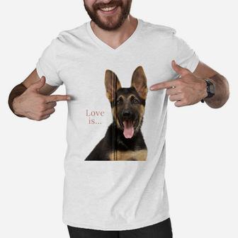 German Shepherd Shirt Shepard Dog Mom Dad Love Pet Puppy Tee Zip Hoodie Men V-Neck Tshirt | Crazezy