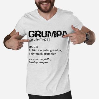 Grumpa Like A Regular Grandpa Only Grumpier Sweatshirt Men V-Neck Tshirt | Crazezy CA