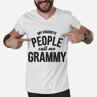 My Favorite People Call Me Grammy Mothers Day Men V-Neck Tshirt - Seseable