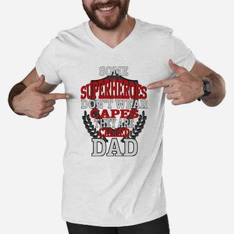 Superhero Dad Men V-Neck Tshirt - Thegiftio