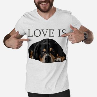 Swiss Mountain Dog Shirt Appenzeller Sennenhund Mom Dad Dog Zip Hoodie Men V-Neck Tshirt | Crazezy