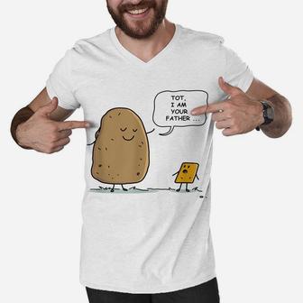 Tater Tot - I Am Your Father - Funny Potato I Am Your Daddy Men V-Neck Tshirt | Crazezy CA