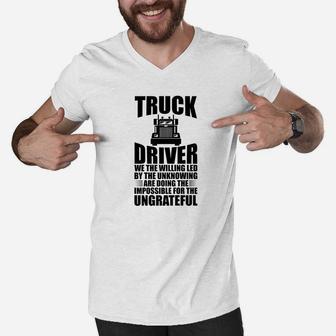 Trucker Shirts Truck Driver S Men Dad Grandpa Uncle Gifts Men V-Neck Tshirt - Thegiftio UK