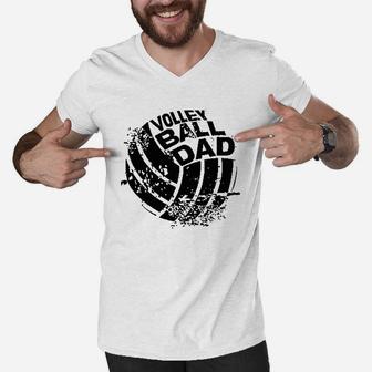 Volleyball Dad Men V-Neck Tshirt | Crazezy CA