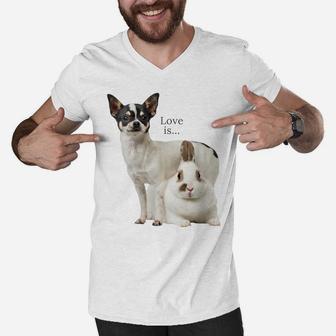 Womens Chihuahua Shirt Dog Mom Dad Tee Love Pet Puppy Chiuauaha T Men V-Neck Tshirt | Crazezy DE
