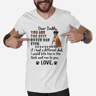 You Are The Best Boxer Dog Dad Ever Father's Day Men V-Neck Tshirt | Crazezy