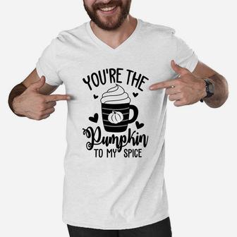 You Are The Pumpkin To My Spice Valentine Gift Idea Happy Valentines Day Men V-Neck Tshirt - Seseable