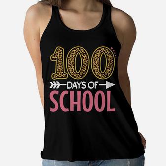 100Th Day Of School Teachers Girls Gift 100 Days Of School Sweatshirt Women Flowy Tank | Crazezy